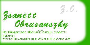 zsanett obrusanszky business card